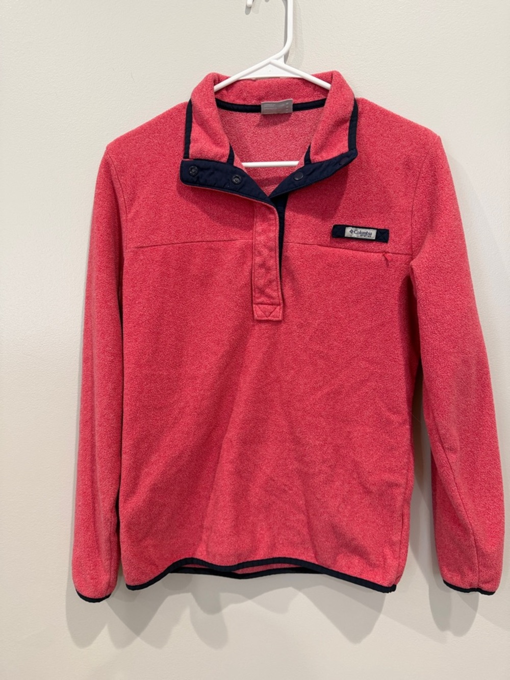 Columbia Hot Pink Snap-Closure Fleece Pullover
